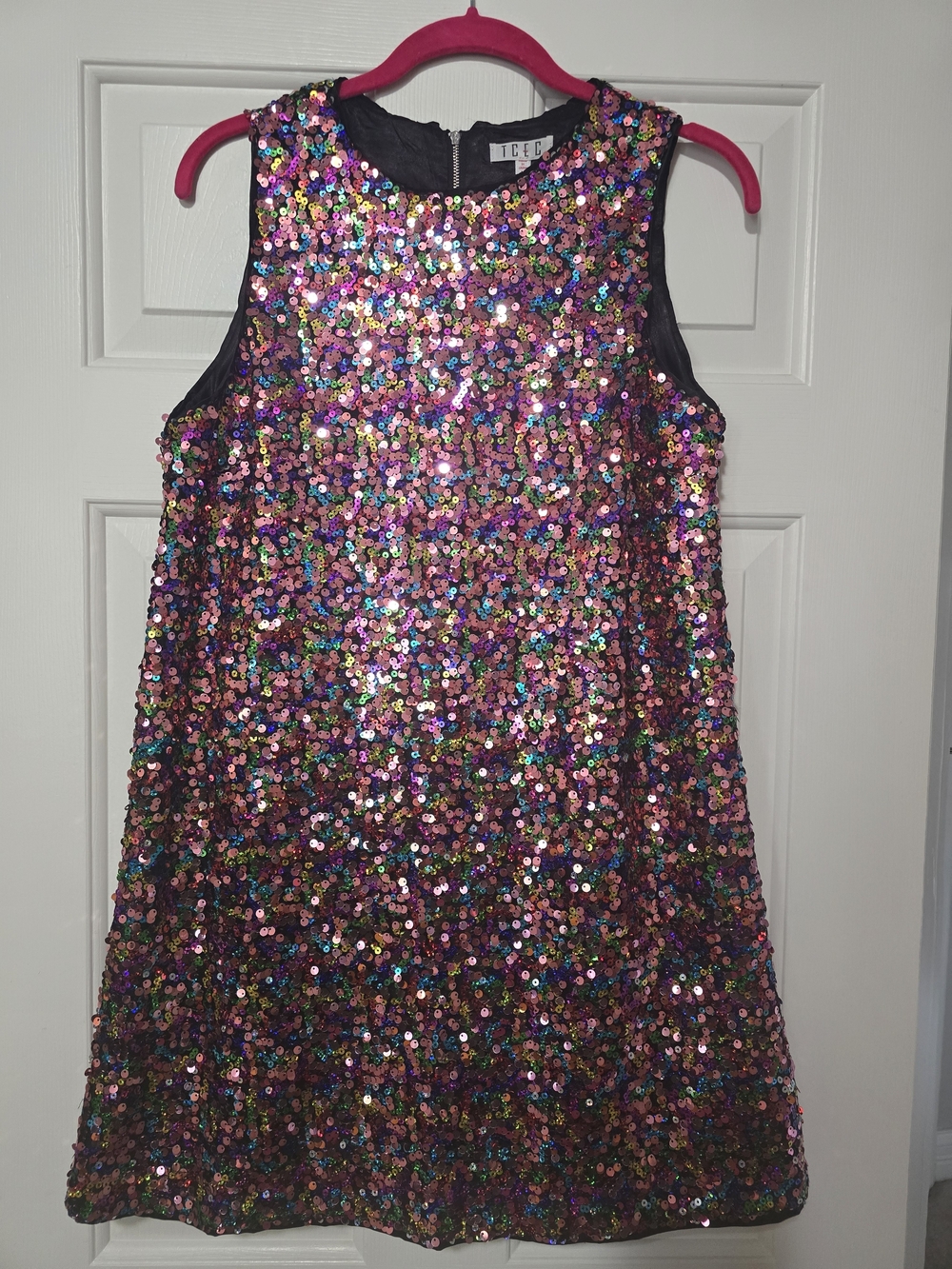 TCEC Girls' Multicolor Sequin Party Dress